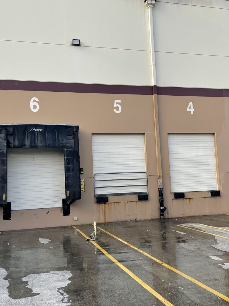 Commercial Pressure Washing Loading Dock After Photo