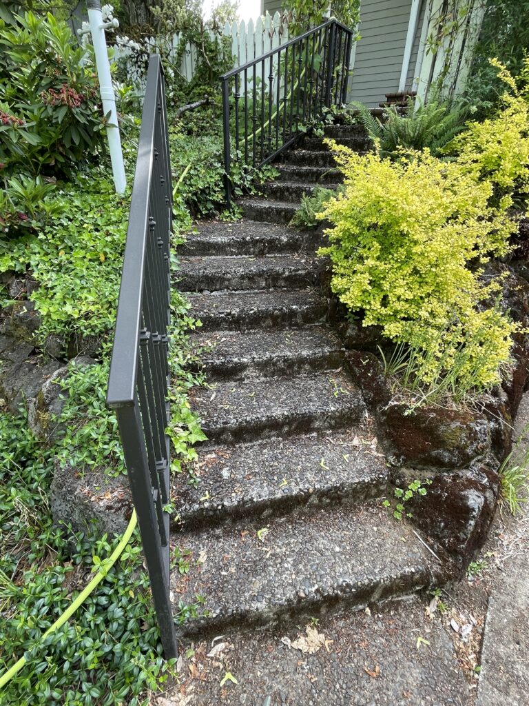 Surface cleaning pressure washing before image