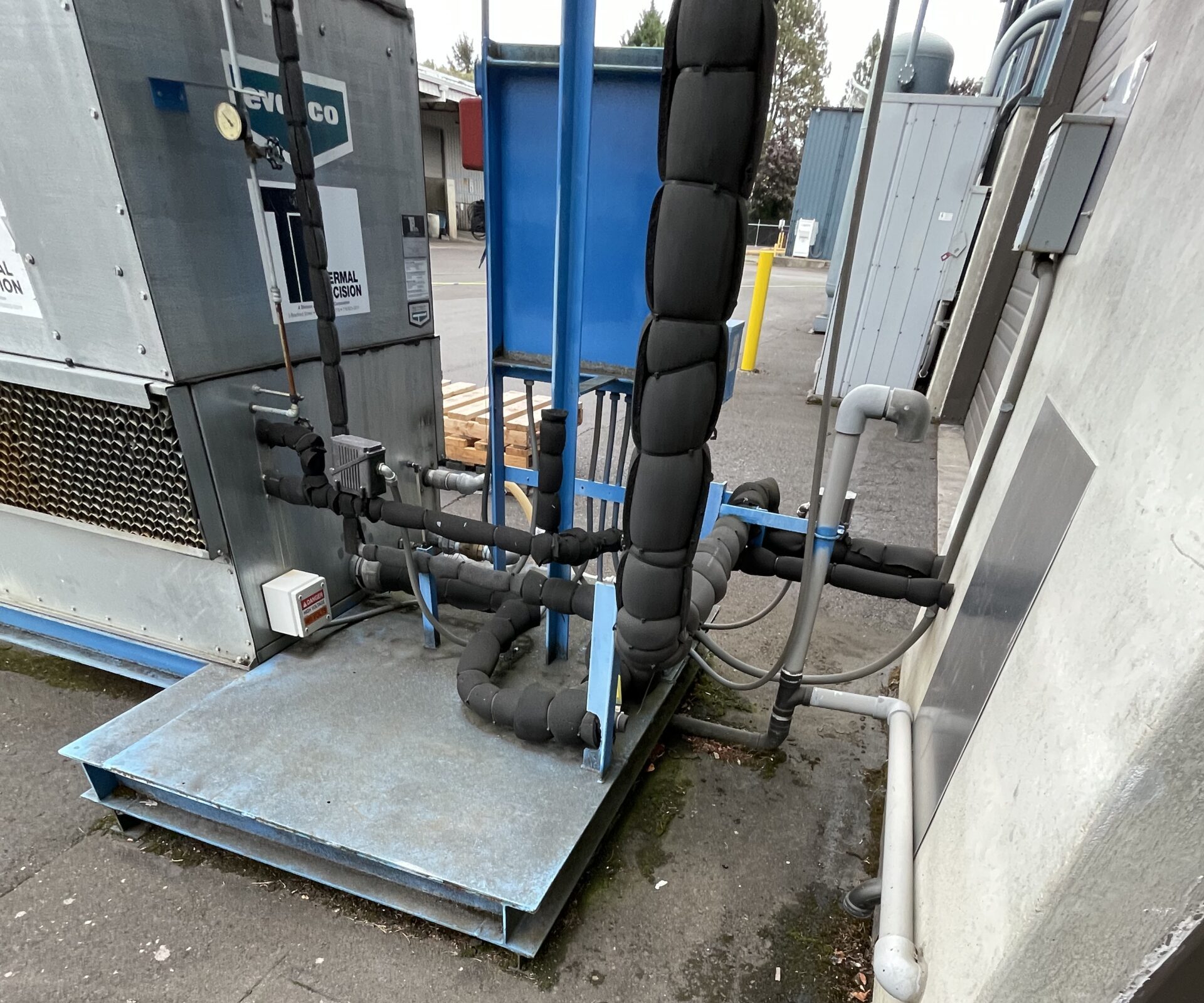 Commercial Equipment Pressure Washing Before and After Image