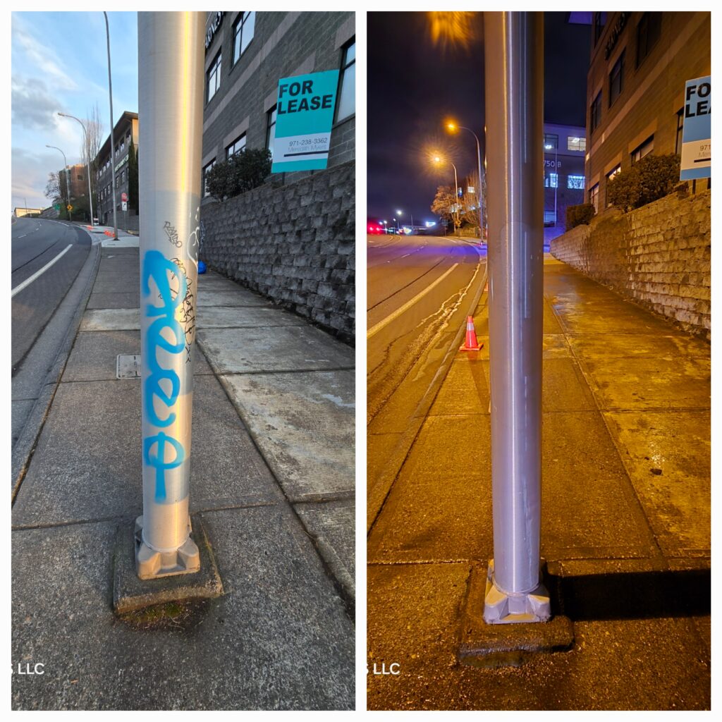 Graffiti Removal Before and After Image