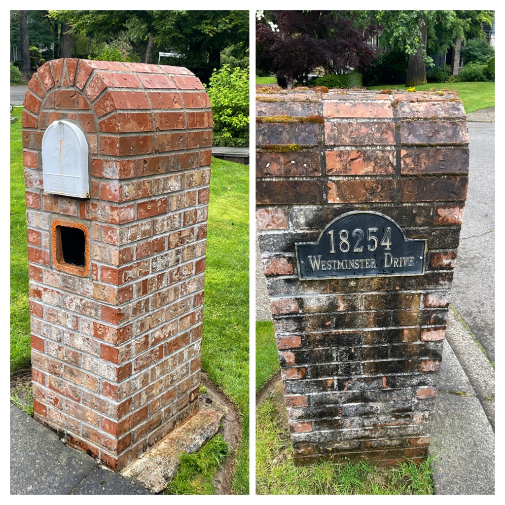 Residential pressure washing before and after gallery