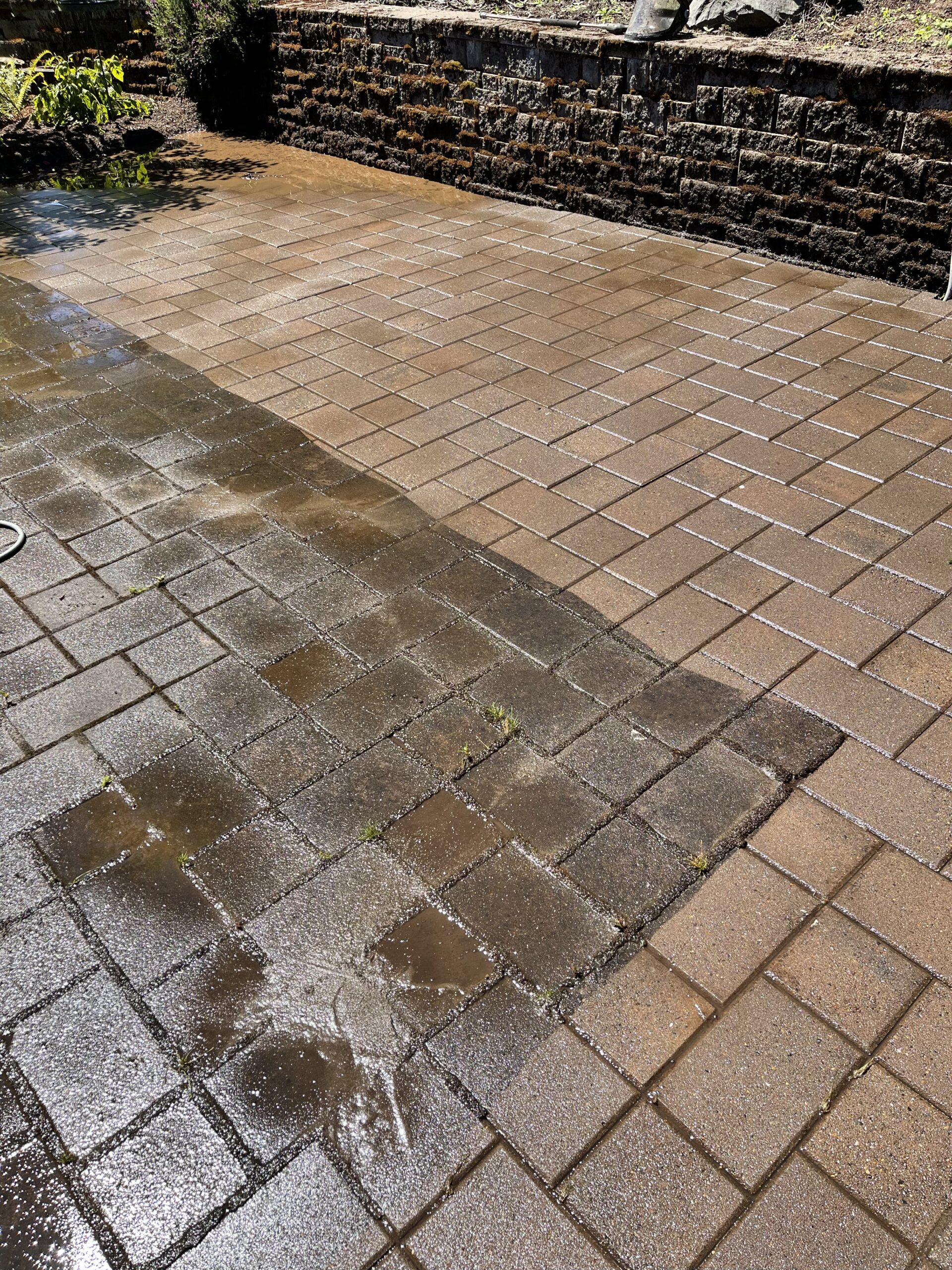 Pressure Washing Troutdale Paver before and after image