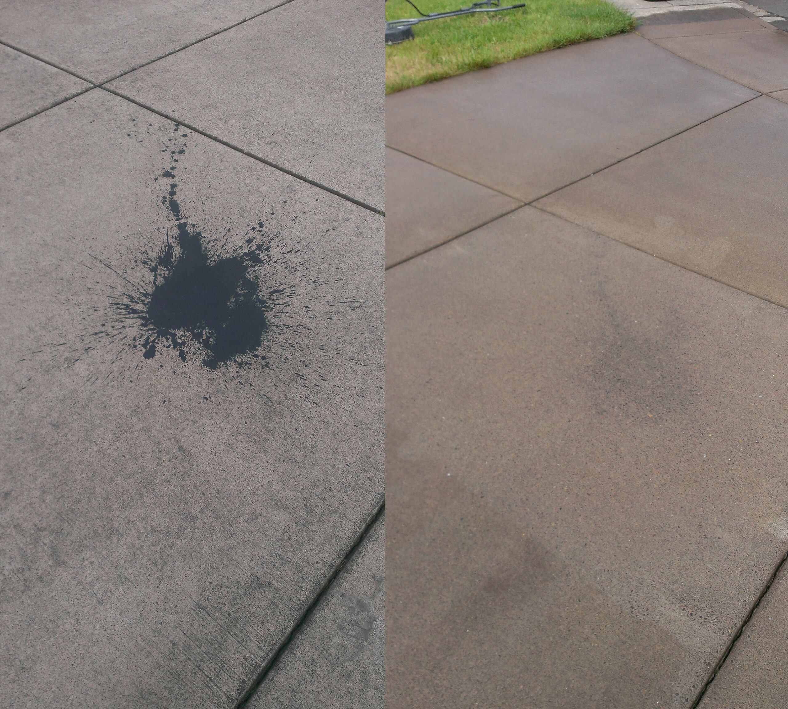 Portland Pressure Washing Before and After Stain Removal