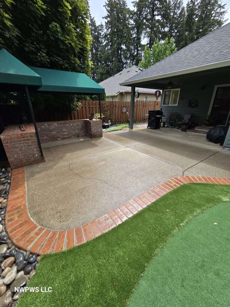 Patio pressure washing after service image